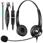 Casque téléphonique rj9 avec micro antibruit et déconnexion rapide, casque de téléphone fixe compatible ... Casque téléphonique rj9 avec micro antibruit et déconnexion rapide, casque de téléphone fixe compatible ...