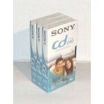 Cassette vhs sony 240 lot 3 k7 cd video vierges 4 heures