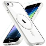 Cauc - magnétique coque pour iphone se 2022 / se 2020 et iphone 8 / 7 avec verre trempé, etui translucide ... Cauc - magnétique coque pour iphone se 2022 / se 2020 et iphone 8 / 7 avec verre trempé, etui translucide ...