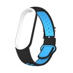 Ceinture en silicone bicolore pour xiaomi mi band 5 et 6, bracelet de sport respirant, bracelet de remplacemen ...