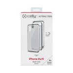 Celly attraction - iphone xs / x coque pour t�l�phones portables 5. 8  housse argent et transparent
