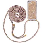 Cfus - collier pour iphone 7 / 8 / se 2020 coque - dgrad glitter liquide filles femmes etui etincelle ...