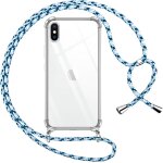 Cfus - coque pour iphone xs / x avec cordon, transparente silicone housse avec r�glable de collier anti ...