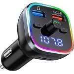 Ch - alter transmetteur fm bluetooth, adaptateur bluetooth voiture, chargeur rapide qc3. 0, prise allume ...