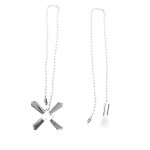 Chane perle en mtal, 2 pices, facile a installer, durable, avec connecteur, pendentif pour lampe ...