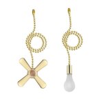 Chane de traction avec connecteur, accessoires, ampoule, durable, pratique, pendentif boule perle, ...