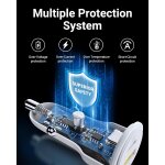 Chargeur allume cigare 48w pour auto blanc, chargeur voiture 12v / 24v usb c rapide 2 en 1 adaptateur ...