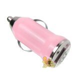 Chargeur allume cigare usb rose pour samsung galaxy s3