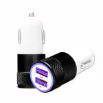 Chargeur allume - cigare usb de voiture noir double ports ultra rapide usb x2 car charger 12 / 24v * ...