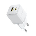 Chargeur baseus palm fast charger usb - c + a 30w cluster blanc