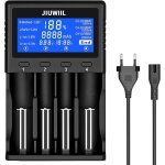 Chargeur de batterie 18650, chargeur universel rapide a 4 emplacements avec ecran lcd pour batteries ...