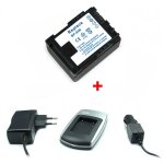 Chargeur + batterie bp - 808 pour canon legria hf m406, hf s10, hf s11, hf s20, hf s21