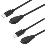 Chargeur cable usb - c [lot de 2] compatible avec garmin fenix 7 7s 7x 6 6s 6x 5 5s 5x forerunner 935 ...