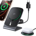 Chargeur induction iphone, 15w certifi� qi2 chargeur sans fil magn�tique, station de charge rapide mag ...