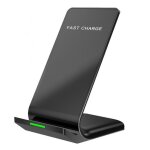 Chargeur induction stand, 15w wireless charge rapide a double bobine lumi�re adaptative facile a dormir ...