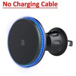 Chargeur magntique sans fil pour voiture 30w rgb, pour iphone 12 13 14 15 pro max macsafe, support de ...
