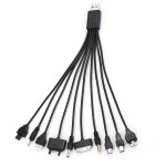 Chargeur multi portable noir 10 en 1 usb 2. 0 version, câble universel mâle a prise multiple pour téléphone ... Chargeur multi portable noir 10 en 1 usb 2. 0 version, câble universel mâle a prise multiple pour téléphone ...