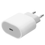 Chargeur mural usb type c fast charge power delivery 20w original apple blanc