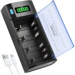 Chargeur de piles universel ¿ chargeur intelligent pour piles rechargeables aa / aaa / c / d / 9v nimh ...