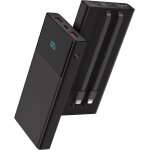 Chargeur portable avec 2 cbles en 1 (usb - c et ios), 13000mah pd charge rapide banque dalimentation ...