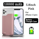 Chargeur portable batterie, powerbank rose 10000mah rose pour i 11pro