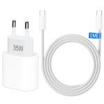 Chargeur rapide 35w + c�ble usb - c 2m pour iphone 17 pro max iphone 17 16 15 iphone air - e. f. connection ...