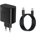 Chargeur rapide 45w + c�ble usb - c 1m pour samsung galaxy s25 ultra s25 edge s25 + - noir - efconnection ...
