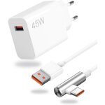 Chargeur rapide 45w pour xiaomi redmi note 14 pro chargeur turbo avec 1. 5m 90 degrés câble usb c transfert ... Chargeur rapide 45w pour xiaomi redmi note 14 pro chargeur turbo avec 1. 5m 90 degrés câble usb c transfert ...