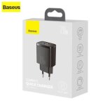 Chargeur rapide compact baseus usb / usb type - c 20w 3a 3. 0 noir (ccxj - b01)