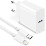 Chargeur rapide iphone, 25w chargeur usb c rapide avec c�ble iphone 2m pour apple iphone 14 pro max / ...
