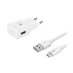Chargeur rapide samsung galaxy a8 2018 adaptative fast charging + cable usb - c kaeesi�