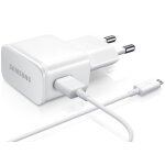 Chargeur samsung galaxy trend plus s7580 charge rapide afc 2a blanc + cable 1, 5 m usb - micro usb