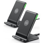 Chargeur sans fil, [2 pack] 15w chargeur induction avec double bobine et lumi�re adaptative facile a ...