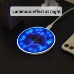 Chargeur sans fil constellation 15w, tapis de charge rapide pour iphone 12 12pro max 11, samsung note ...