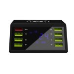 Chargeur sans fil qi 60w qc 3. 0 quick 8 ports usb avec affichage du courant de tension