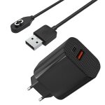 Chargeur secteur 12w + cable compatible avec aftershokz shokz openrun opencomm aeropex - charge montre ...