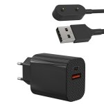 Chargeur secteur 12w + cable compatible avec honor band 9 / band 7 / band 6 / watch es / huawei band ...