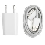 Chargeur secteur + c�ble usb iphone 3, 4, 5, ipod, ipad. blanc