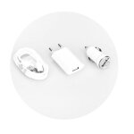 Chargeur secteur maison auto c�ble d�ta usb 3 en 1 blanc ozzzo pour samsung galaxy s10 g997