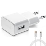 Chargeur secteur / usb + c�ble usb / micro - usb universel pour samsung / sony / wiko / lg / huawei blanc ...
