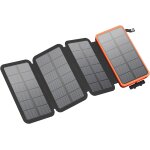 Chargeur solaire 25000mah, solaire batterie externe avec double sortie usb 3, 0a et 4 panneaux solaires ...