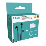 Chargeur pour tlphone mobile samsung pack kit pieton usb - c akg blanc + chargeur 45w blanc + cble ...