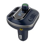 Chargeur de tlphone de voiture t19, 2 ports usb, aux tf fm, transmetteur sans fil, bluetooth, lecteur ...