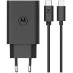 Chargeur ultra rapide motorola turbopower 68 w avec c�ble usb - c 1m noir