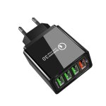 Chargeur usb 3. 0 rapide, prise murale de voyage, pour samsung a50 a30 iphone 7 8 huawei p20