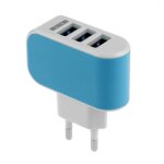 Chargeur usb a 3 trous, standard ue, charge rapide pour t�l�phone portable, voyage, couleur bonbon, 2021 ...