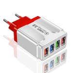 Chargeur usb 48w a 4 ports, charge rapide 3. 0 4. 0, universel, mural, pour téléphone portable, iphone ... Chargeur usb 48w a 4 ports, charge rapide 3. 0 4. 0, universel, mural, pour téléphone portable, iphone ...