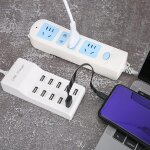 Chargeur usb, 5v 10a 50w 10 ports hub usb station de charge usb bloc de chargeur rapide pour tlphone ...