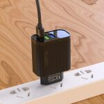 Chargeur usb 5v 3a avec affichage numrique, charge rapide pour tlphone portable, compatible avec iphone ...