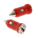 Chargeur usb allume cigare auto 1a iphone samsung sony nokia lg htc gps mp3, couleur: rouge Chargeur usb allume cigare auto 1a iphone samsung sony nokia lg htc gps mp3, couleur: rouge